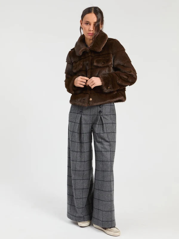 33763 Brown Fur Jacket