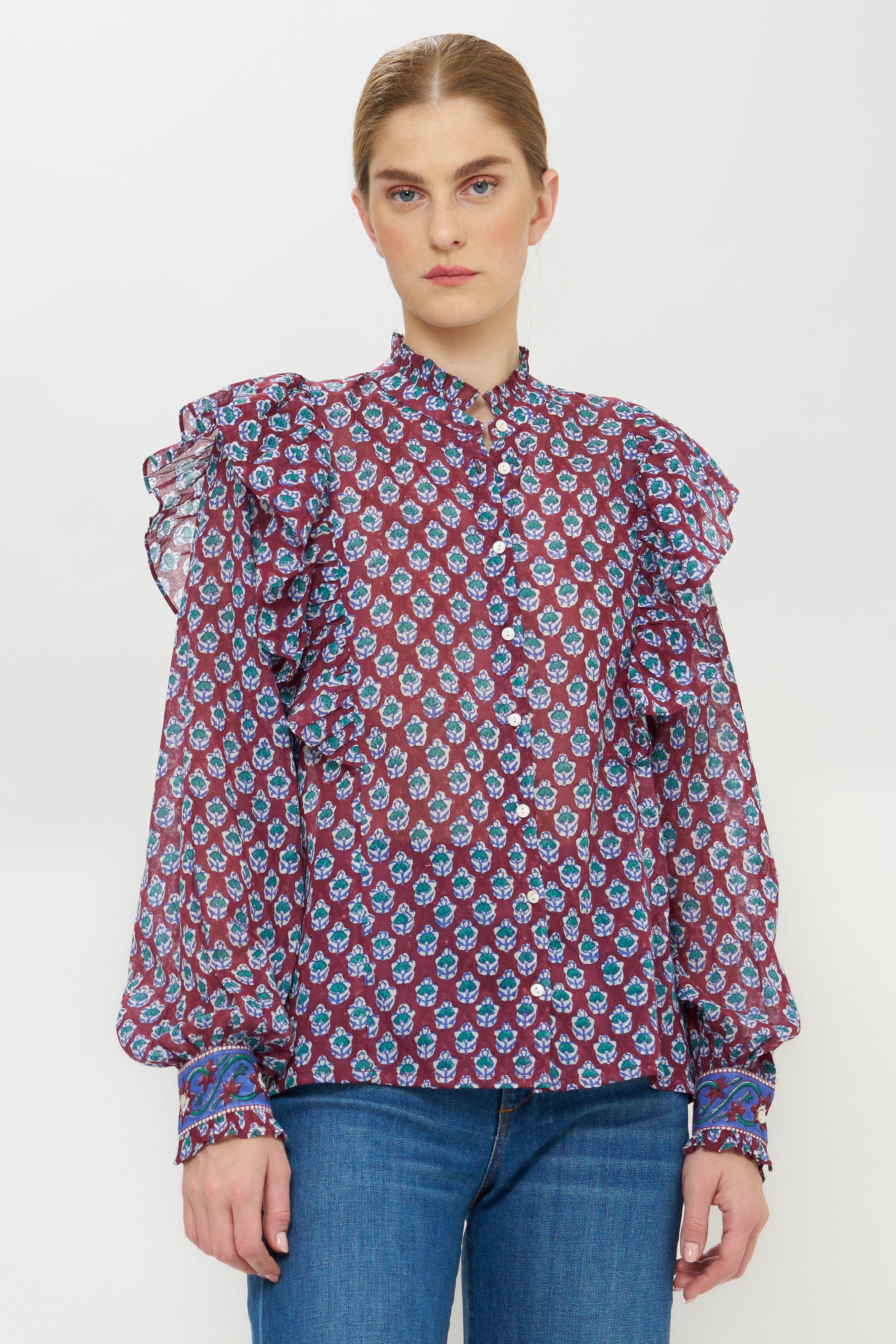 Elsie Blouse - Wine Zenica