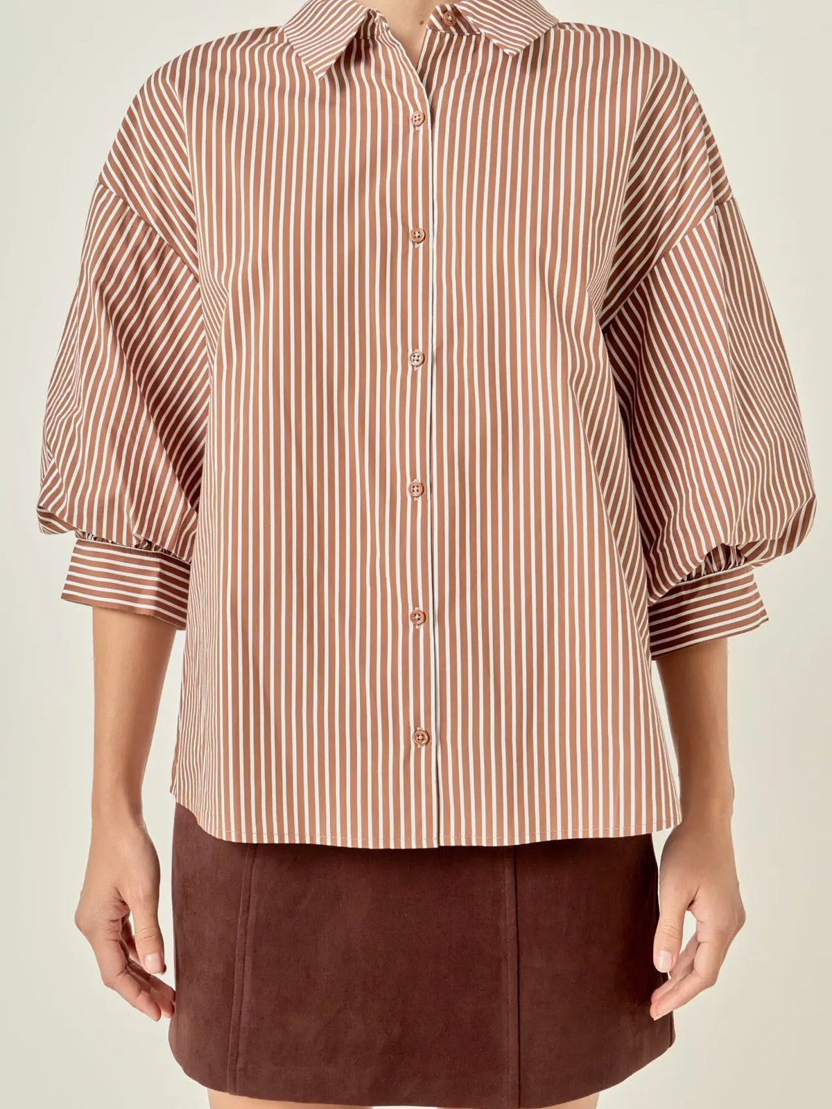 Margo Button-Down - Saddle Brown