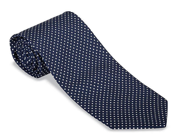 F3825- Navy/White Halstead Spots Necktie