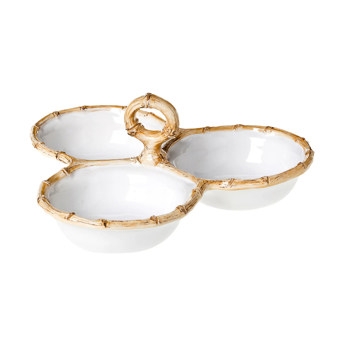 BMH - Bamboo Triple Bowl Server