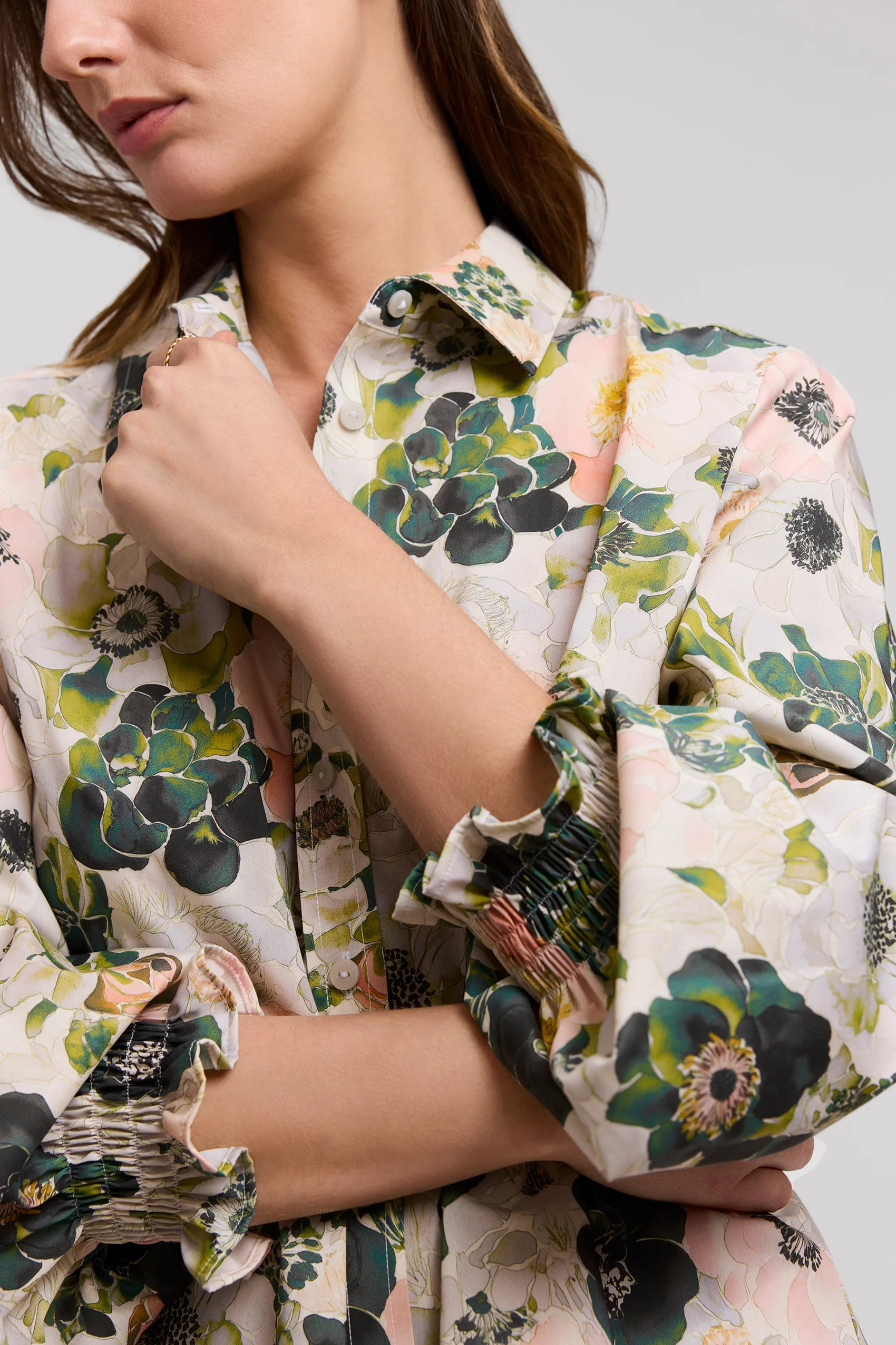 Vivienne Painted Bouquet Long Sleeve Shirt