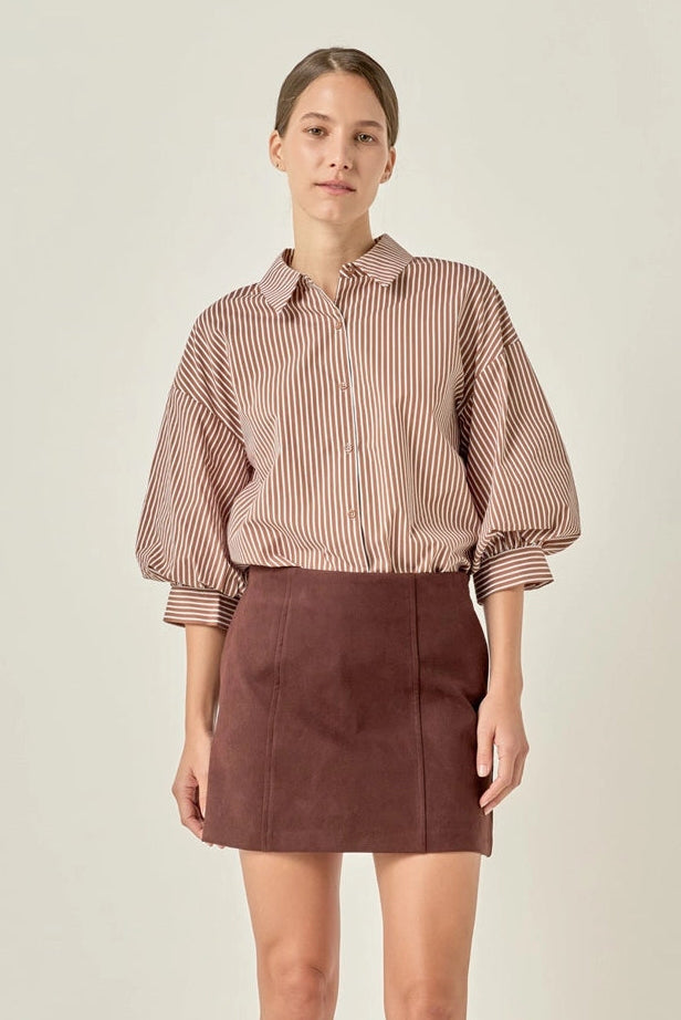 Margo Button-Down - Saddle Brown