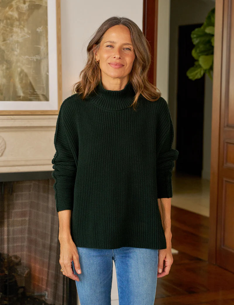 Montecito Turtleneck -BRG