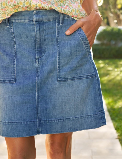 Jameson Skirt - Utility Blue w/Light Wash