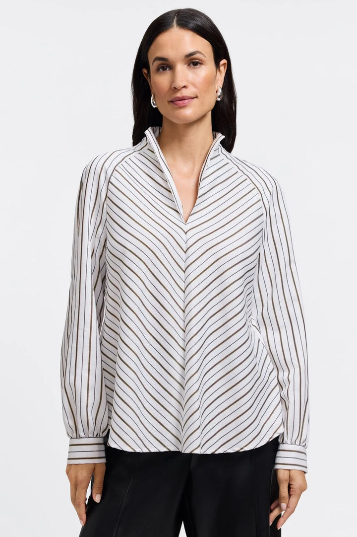 Daphne Long Sleeve Metallic Shirt