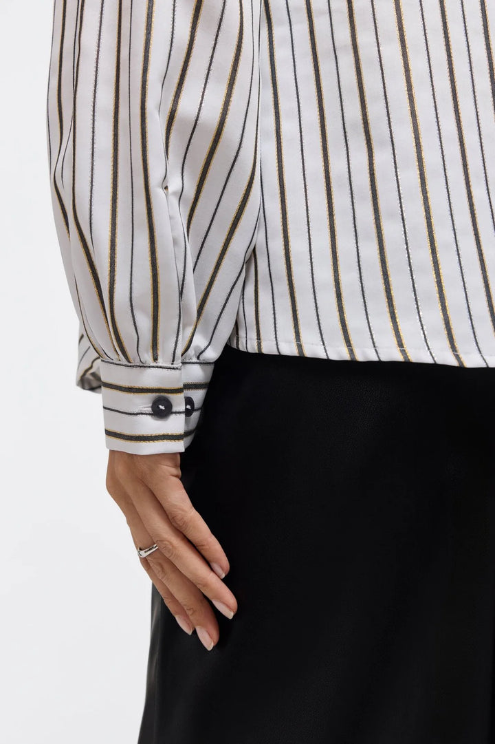 Daphne Long Sleeve Metallic Shirt