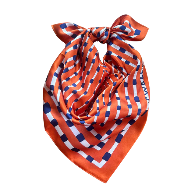 Orange + Navy Scarf
