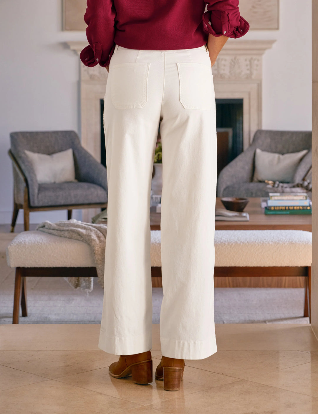 LIMERICK Wide-Leg Carpenter Pant-Chalk