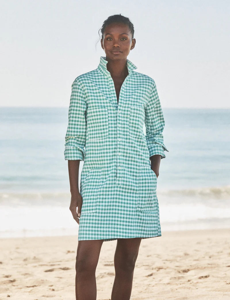 Ireland Dress - Utility Dress Green Check