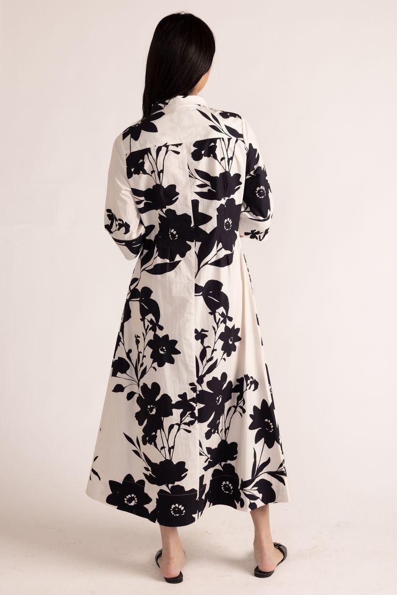 Justine Dress - Black Cream Floral