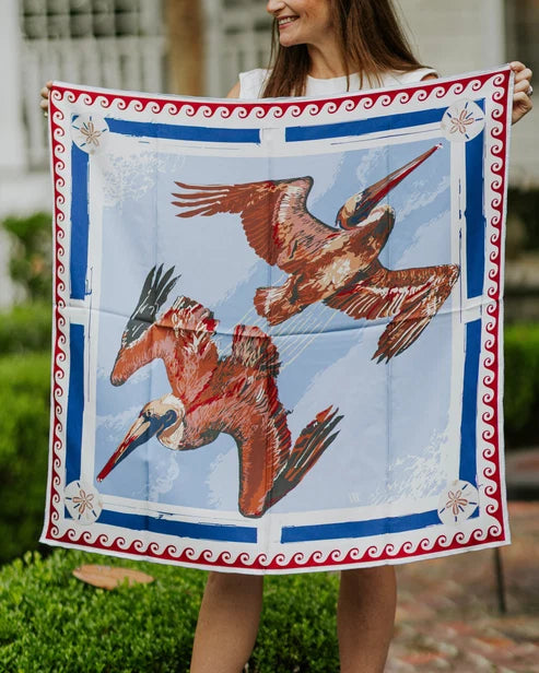 Americana Tide Diver Silk Scarf