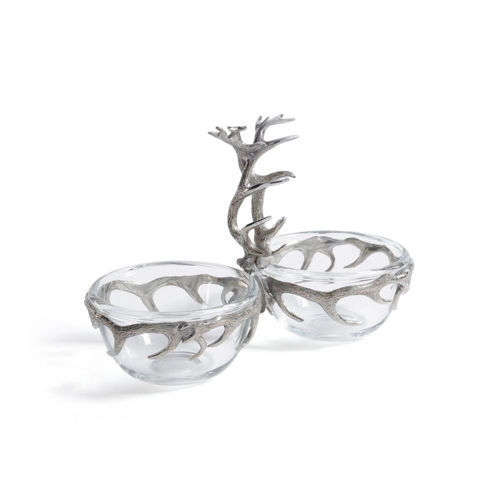BMH - Zodax Pewter Antler Condiment Set