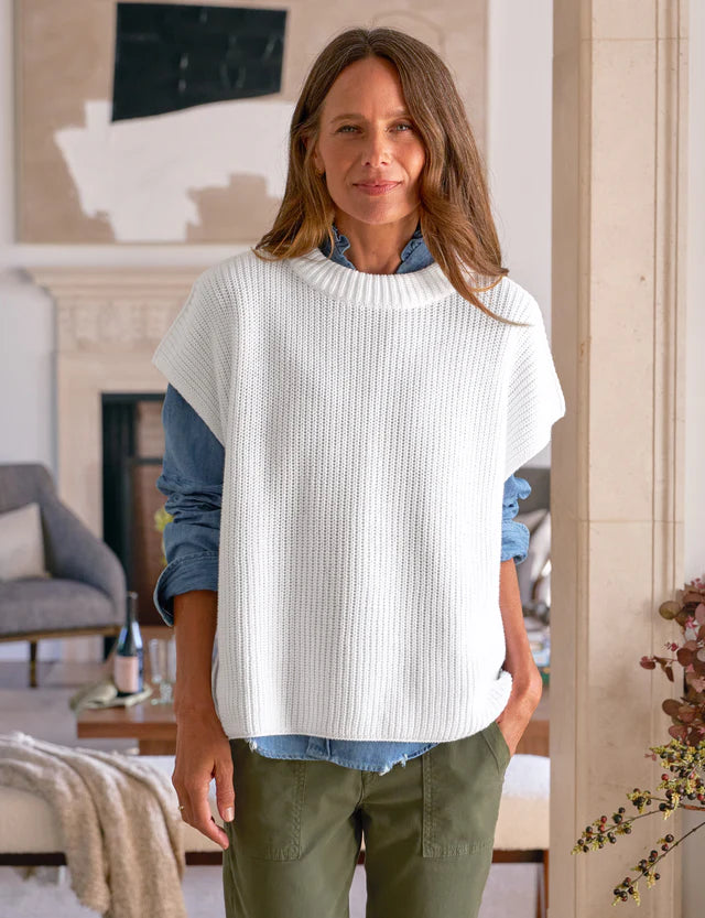 Montecito Italian Sweater Vest White