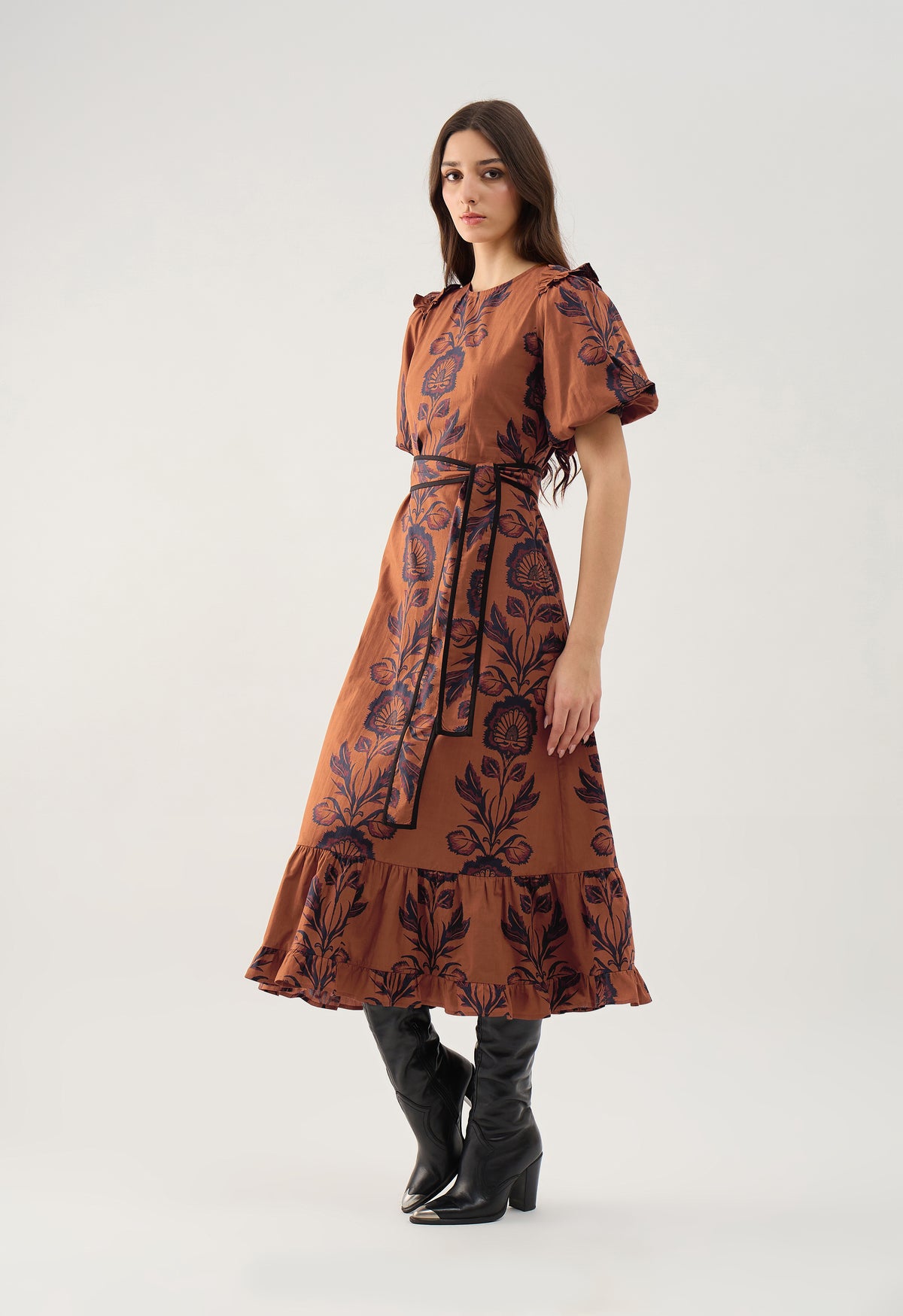 Antonia Dress - Elizabeth Cocoa