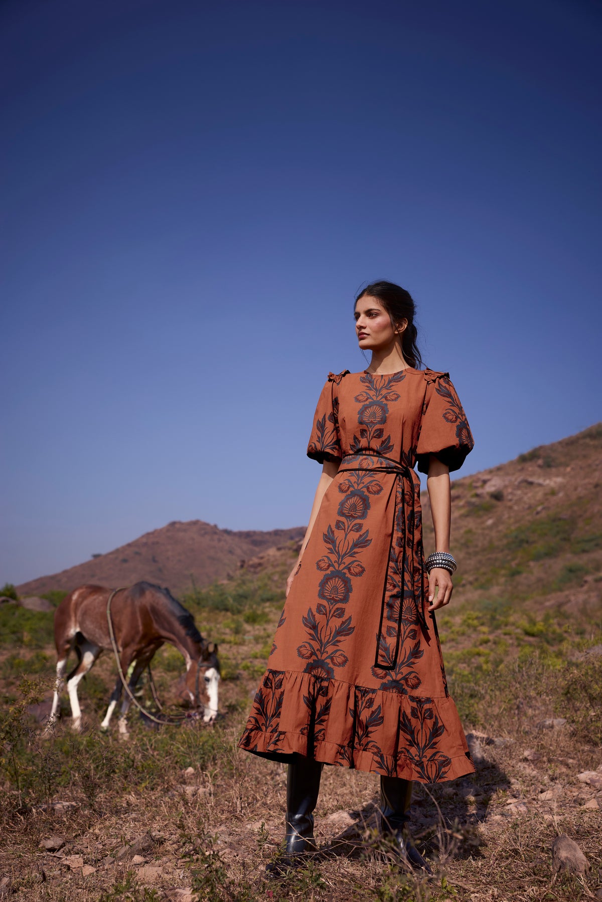 Antonia Dress - Elizabeth Cocoa