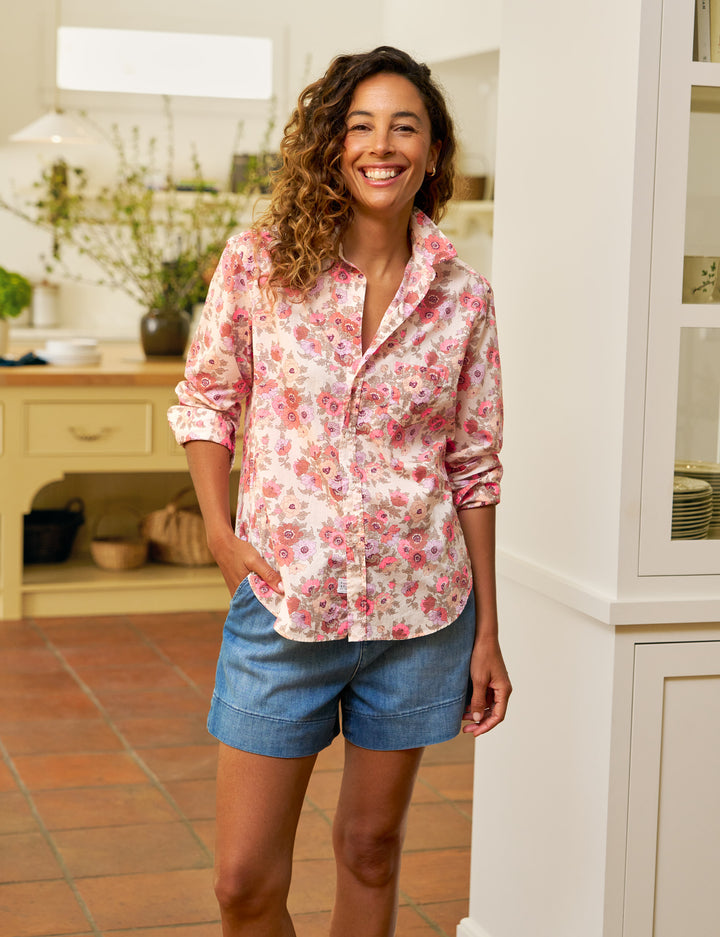 Eileen - Relaxed Button-Up Shirt - Muted Florals