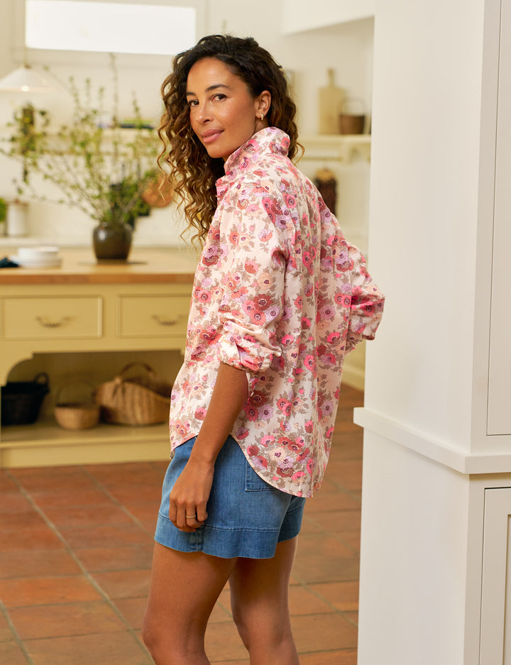 Eileen - Relaxed Button-Up Shirt - Muted Florals