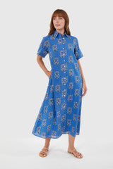 Gibbons Dress Cornflower Mughal