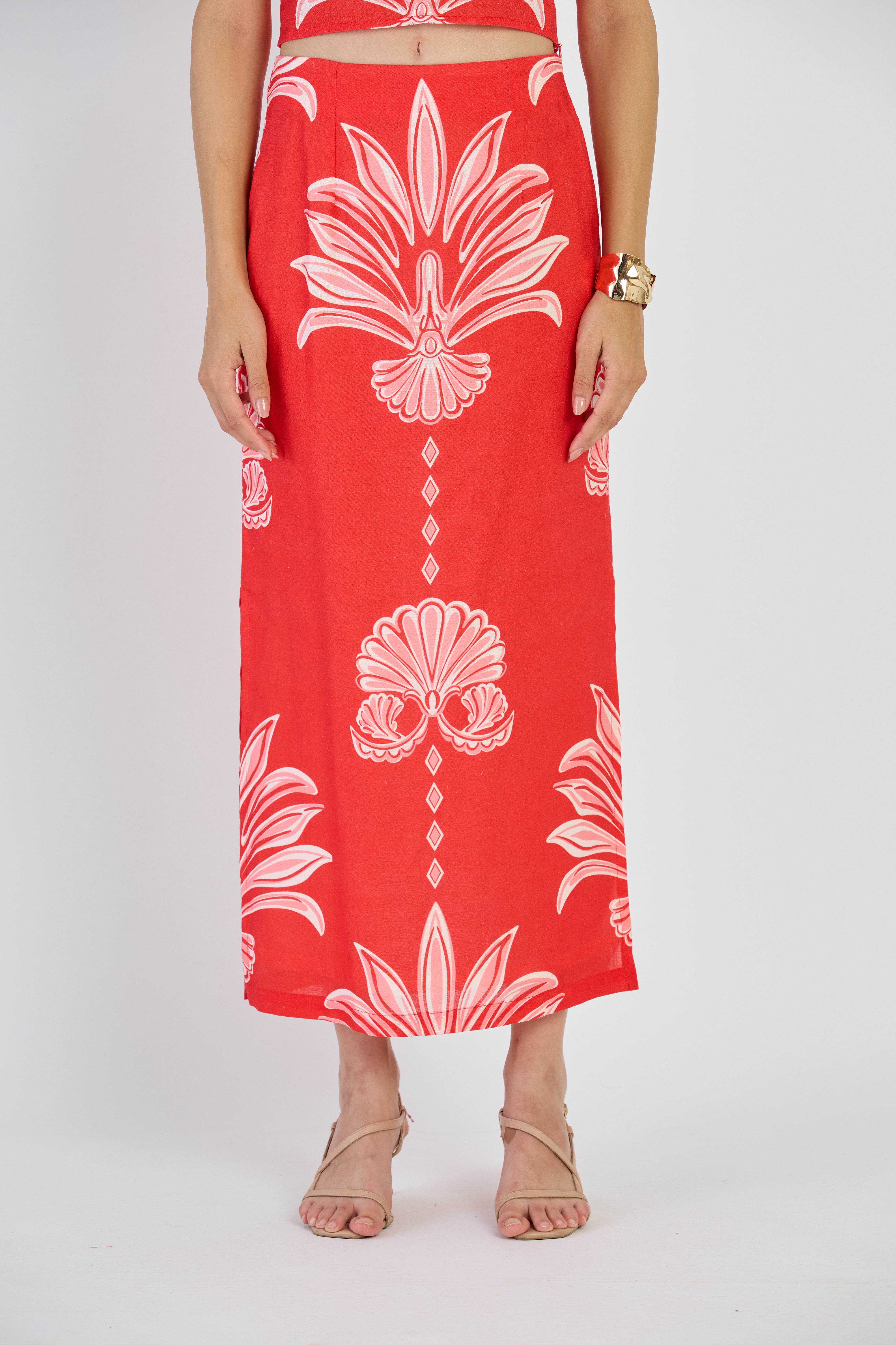 Aspen Skirt - Palm Springs Rouge