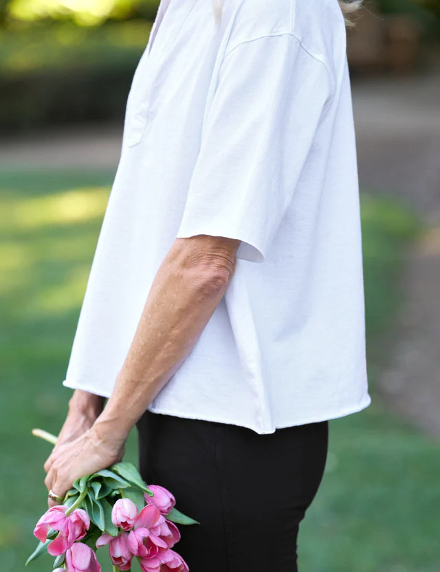 Patty Popover Henley - White