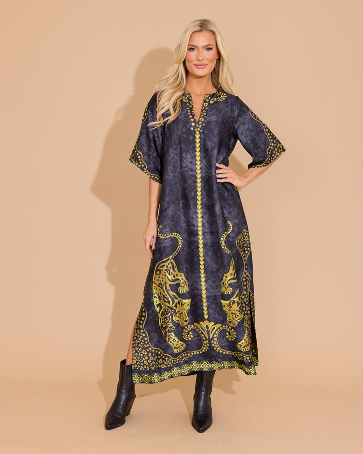 Delaney Dress - Pouncing Panther