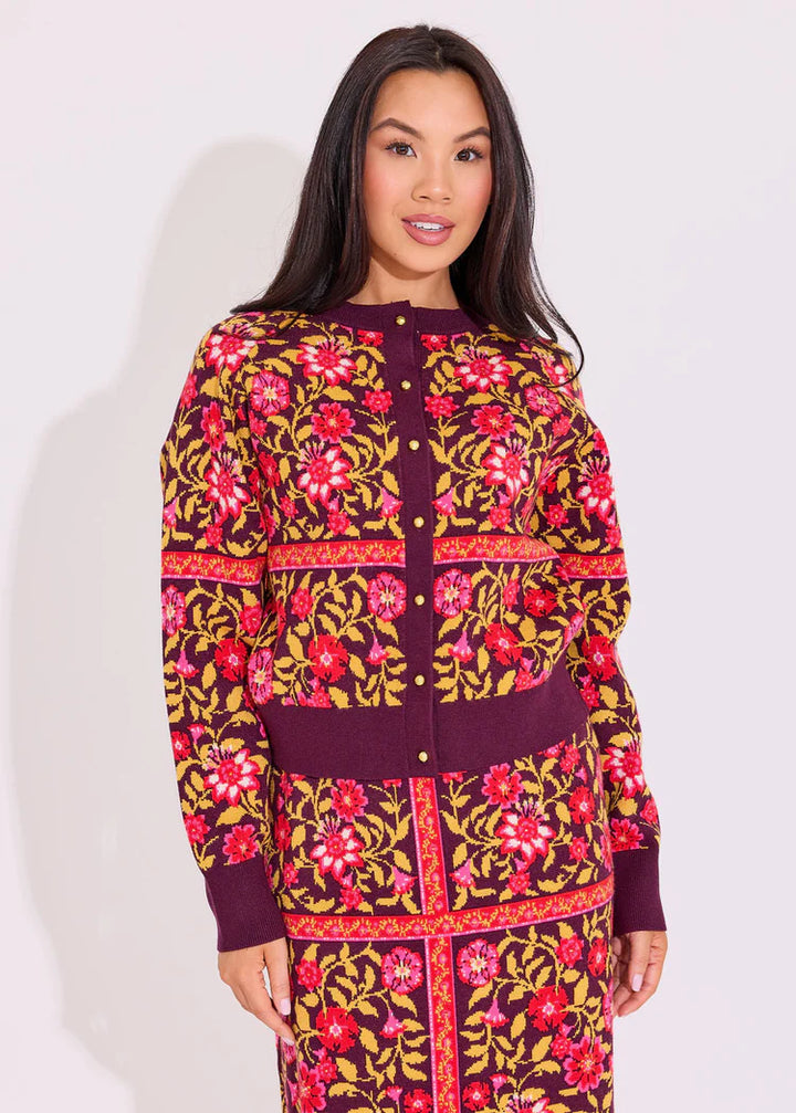Meredith Cardigan- Golden Floral