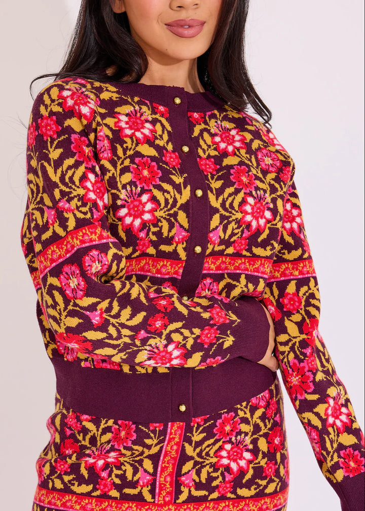 Meredith Cardigan- Golden Floral