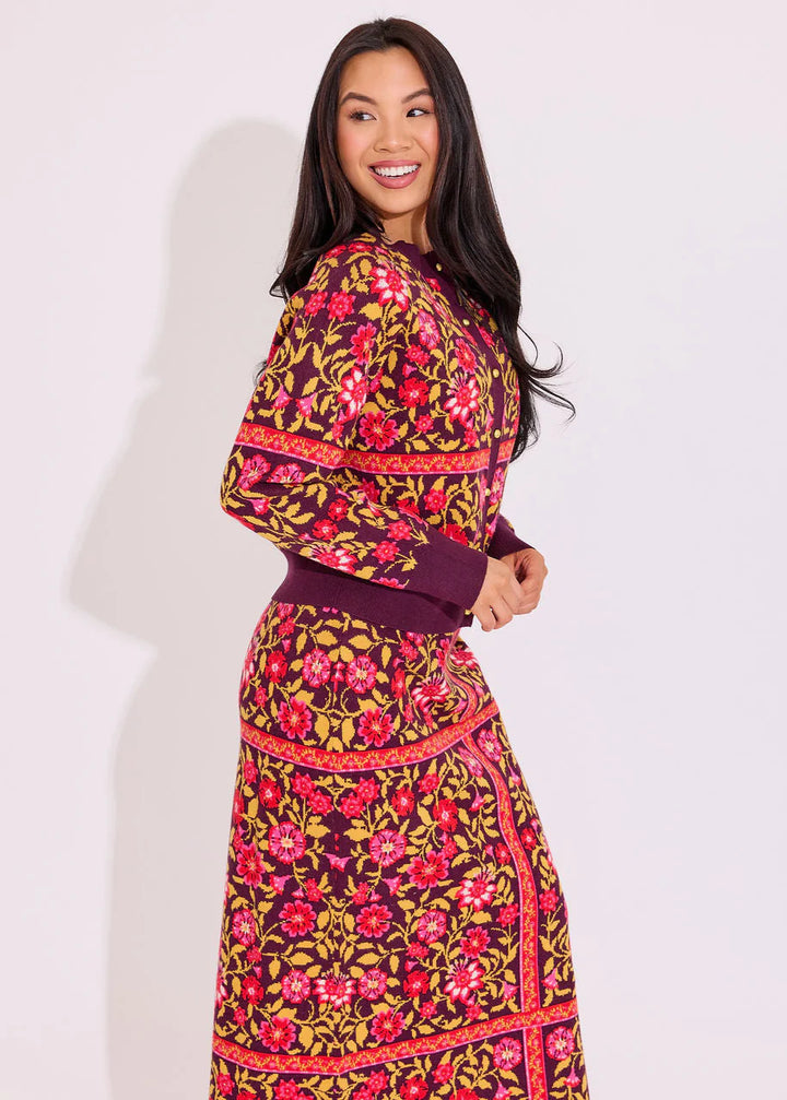 Meredith Cardigan- Golden Floral