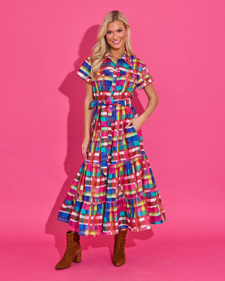 Rachel Dress - Circus Plaid