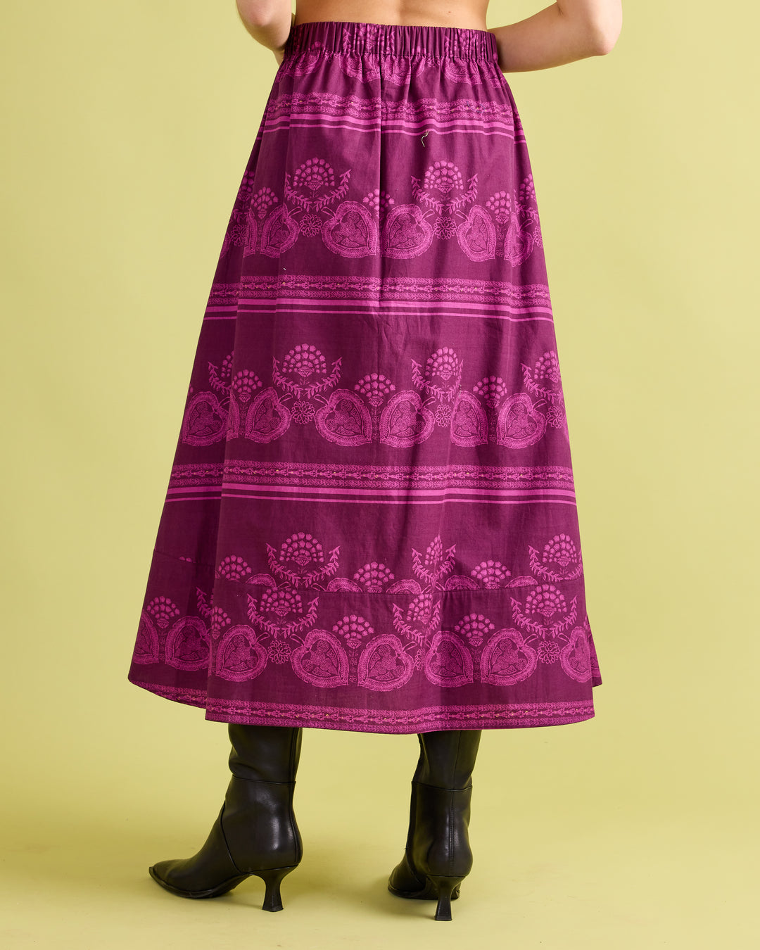 Marisol Skirt - Garden Motif Violet