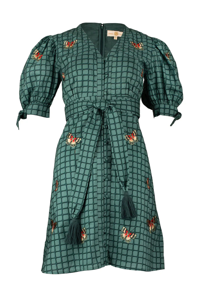 Emerson Dress Emerald Grid