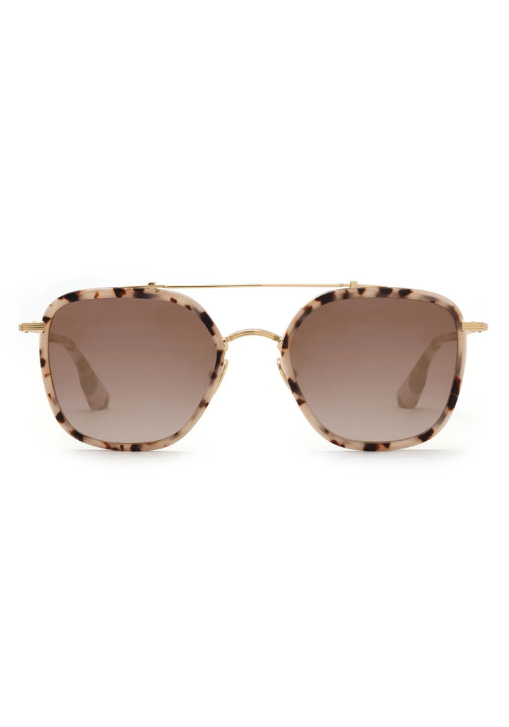 AUSTIN | 24K Titanium + Matte Oyster Mirrored Sunglasses