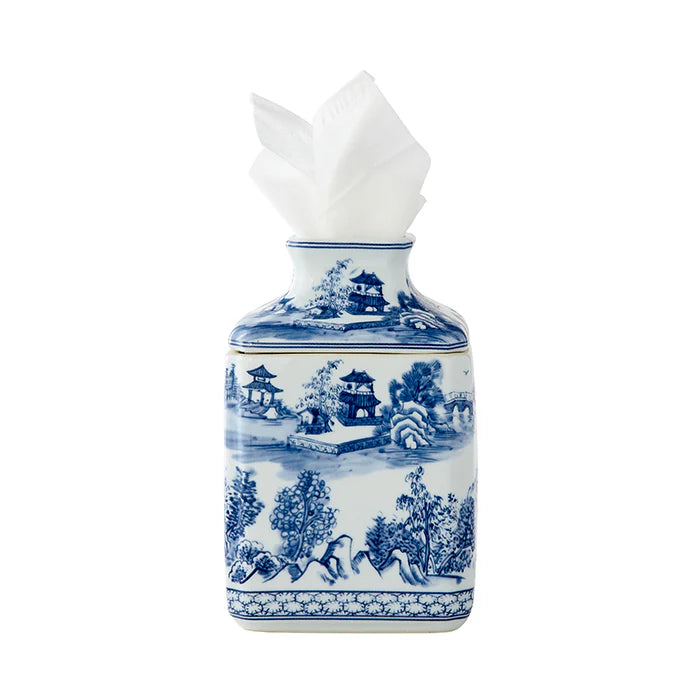 BMH - Blue & White Chinoiserie Tissue Holder