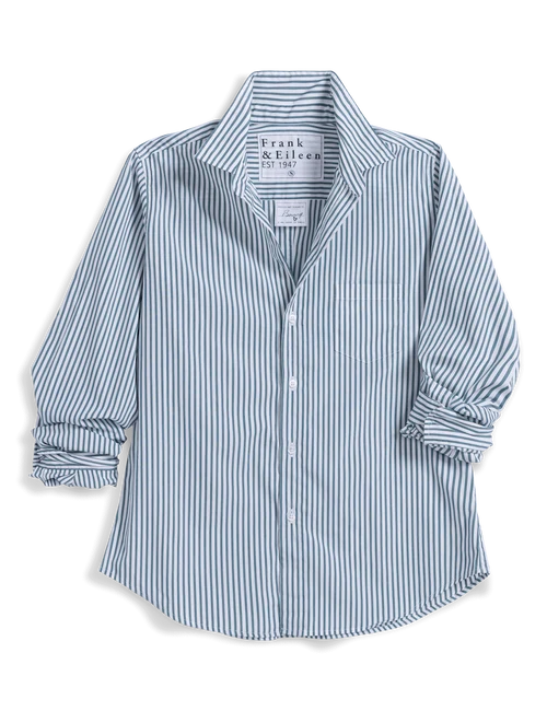 Barry Tailored Button-Up Shirt - Multi Green Stripe
