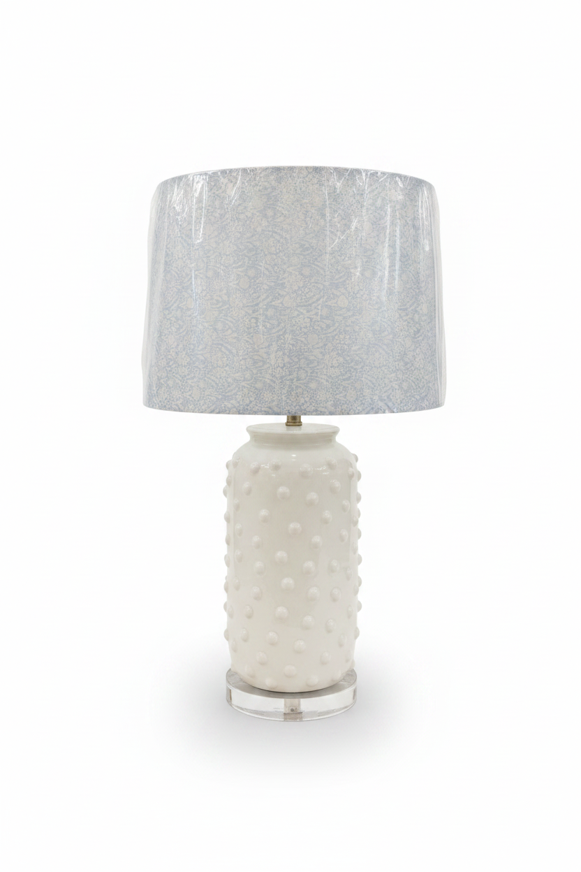 BMH - White Dotted Lamps w/Fun Shade (2)