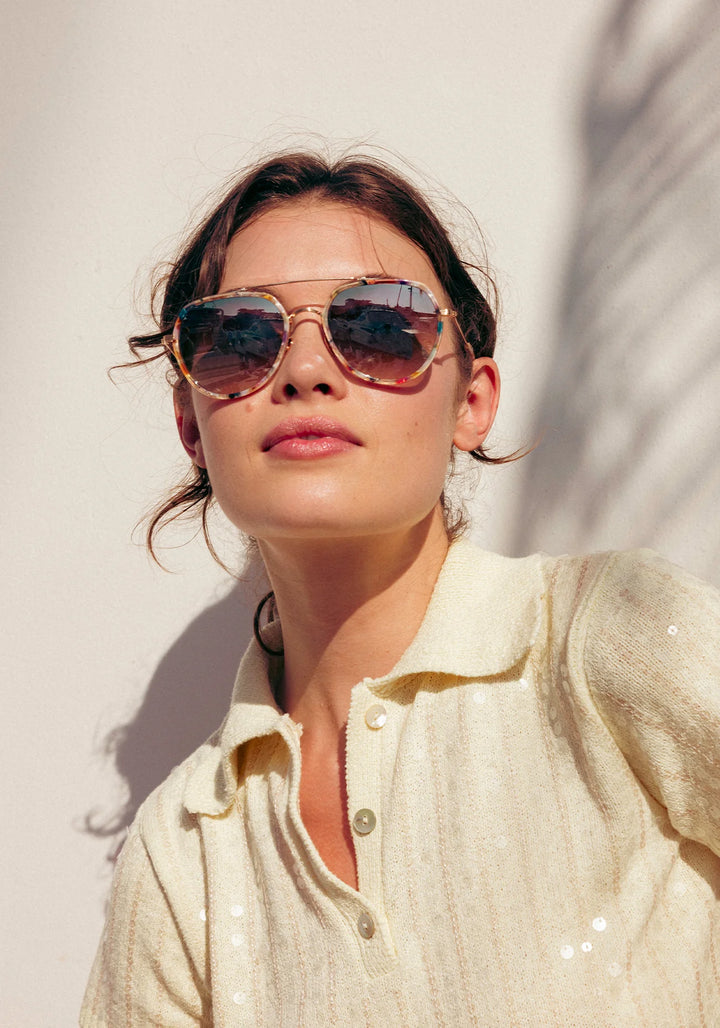 BAKER | 18K Titanium + Gelato Mirrored Sunglasses