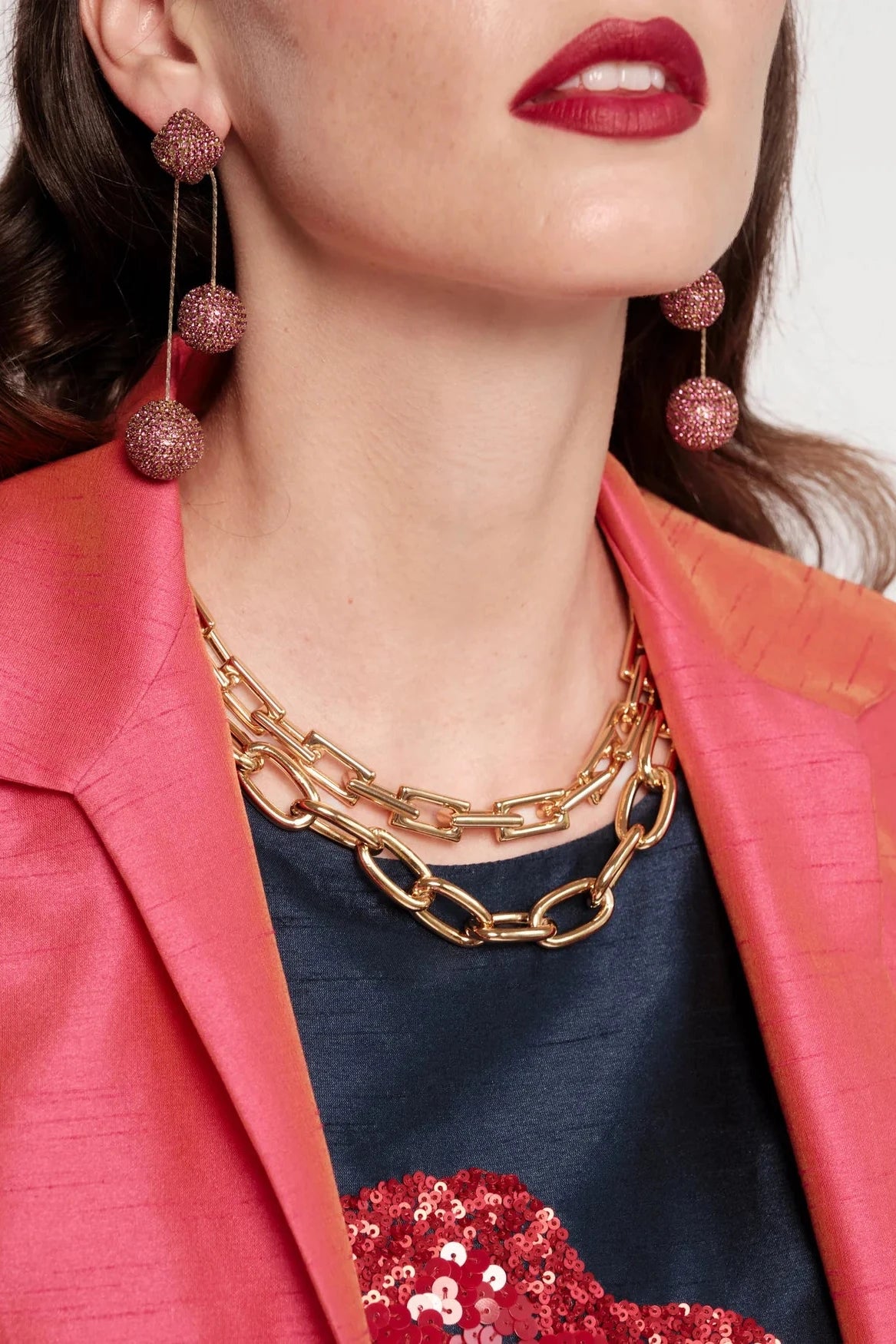 Charlotte Topper Solid-Coral