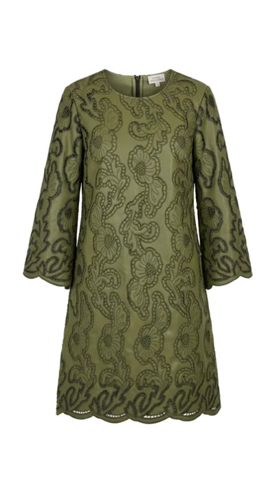 Camilla Short Caftan - Green Faux Leather