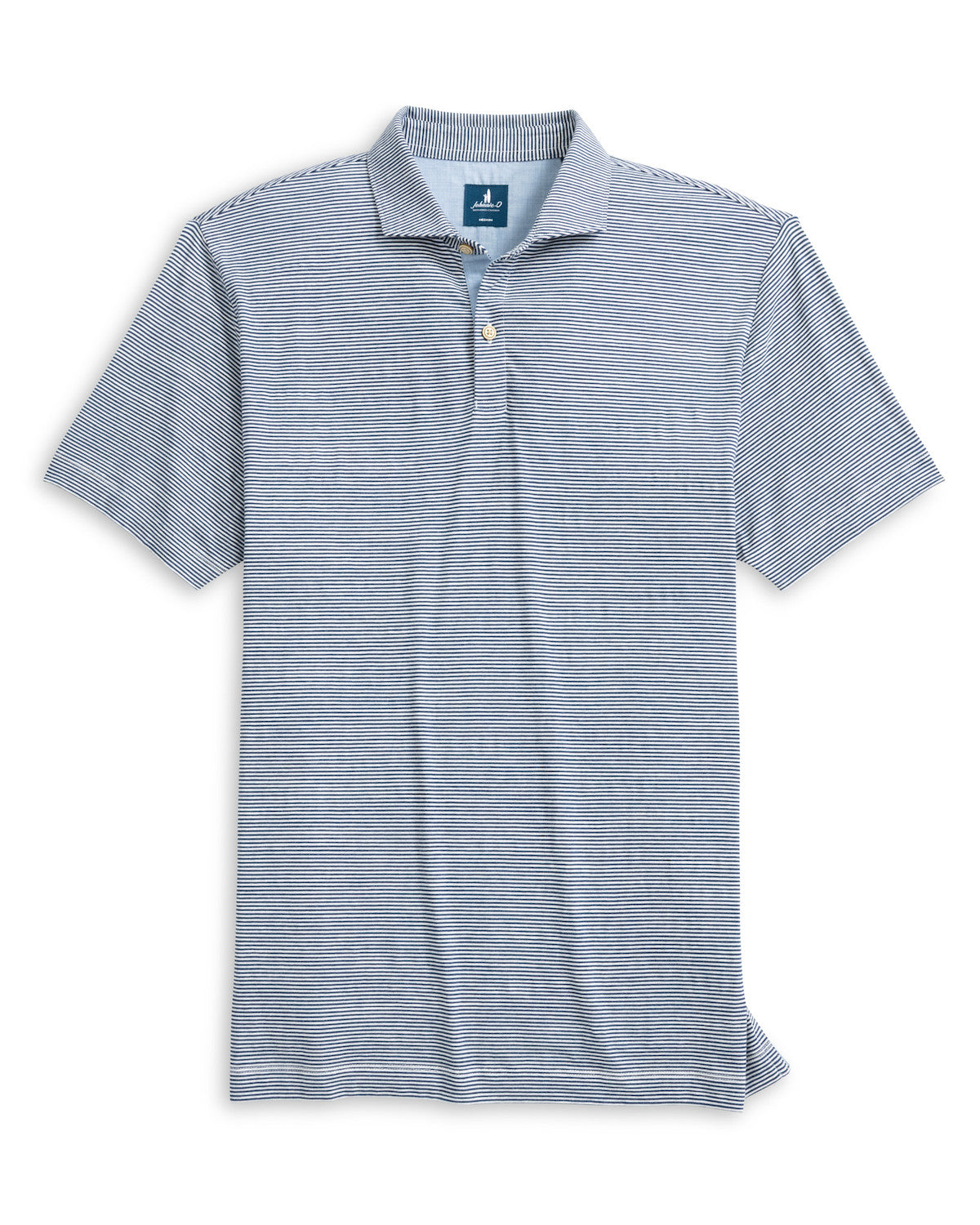 Thatcher Cotton Polo - Navy Stripe