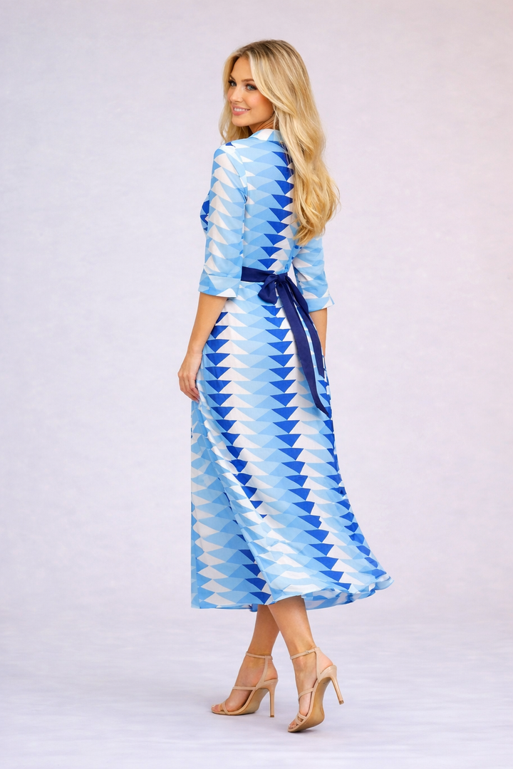 Eloise Dress - Triangle Ocean