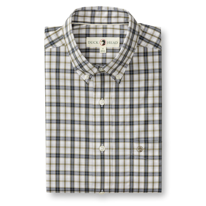 Performance Poplin Sport Shirt-Joplin Plaid-Navy