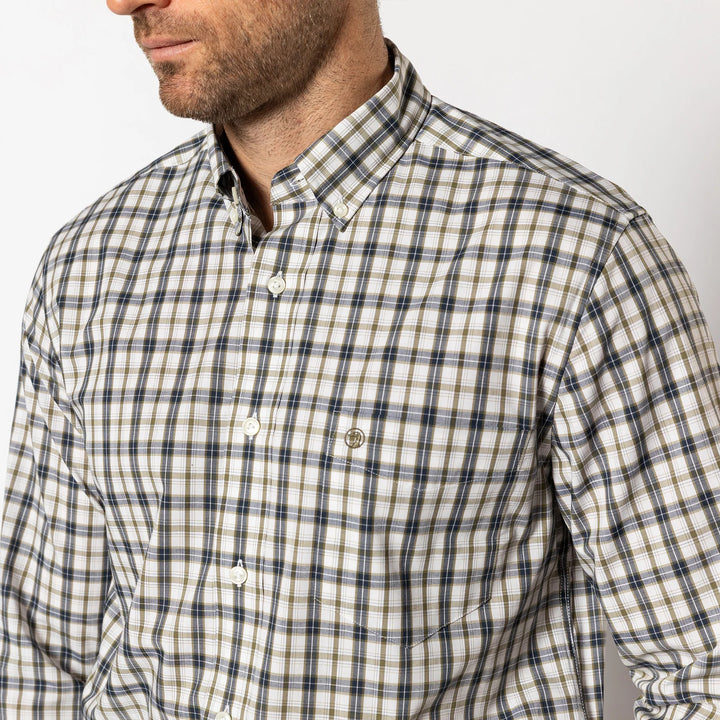 Performance Poplin Sport Shirt-Joplin Plaid-Navy