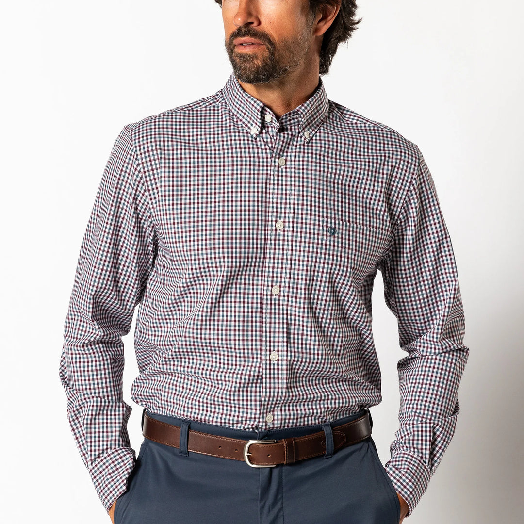 Performance Poplin Sport Shirt-Merill Gingham-Fig