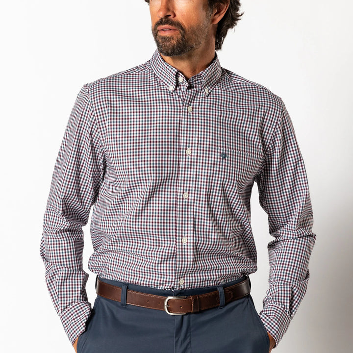 Performance Poplin Sport Shirt-Merill Gingham-Fig