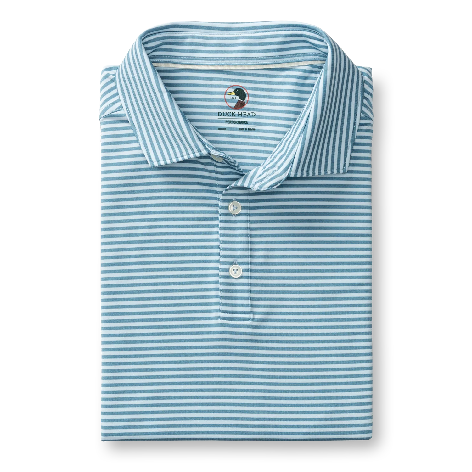 Long Drive Perf. Polo-Winsdor Stripe-Sunwashed Blue
