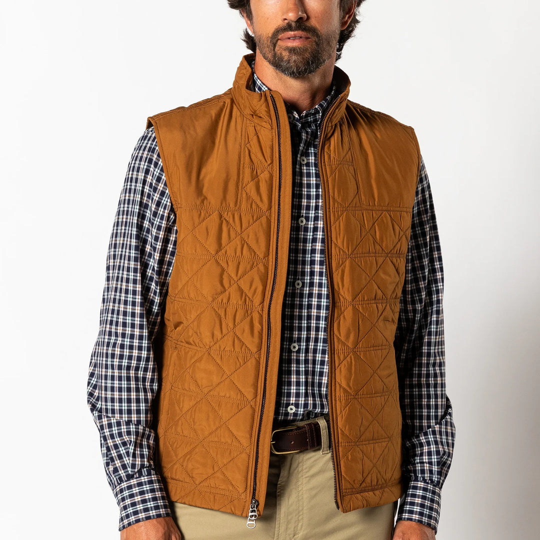 Fremont Sport Performance Quilted Vest-Dark Amber