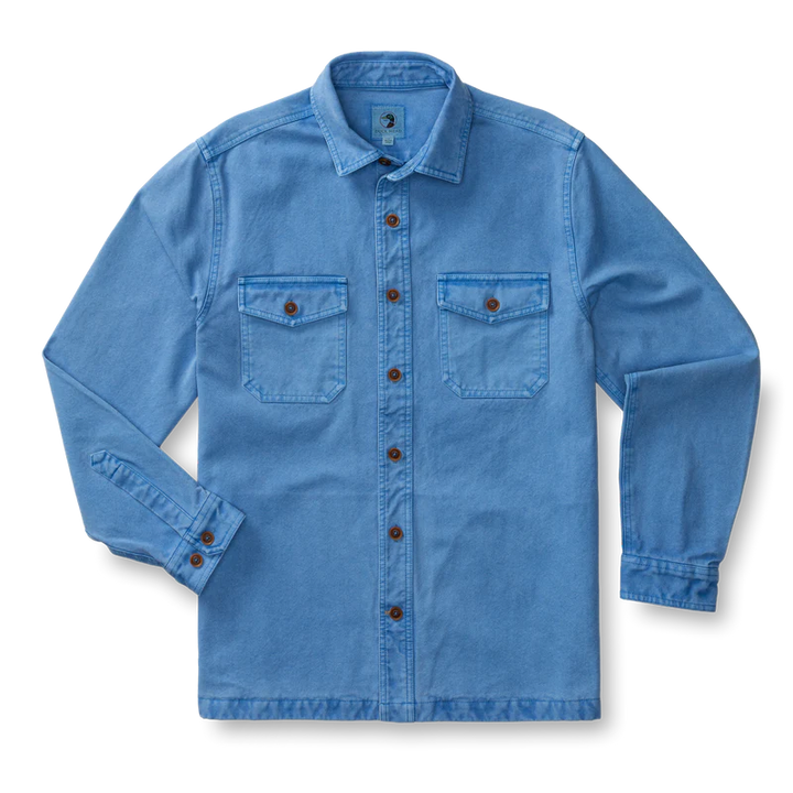 Garment Dyed Duck Canvas Jacket-Cornflower Blue