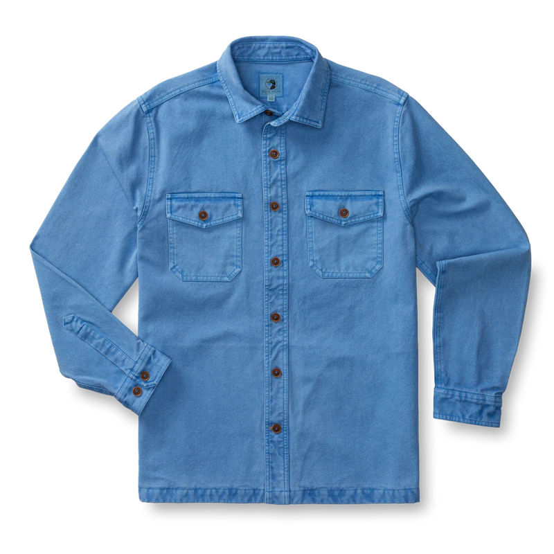 Garment Dyed Duck Canvas Jacket-Cornflower Blue