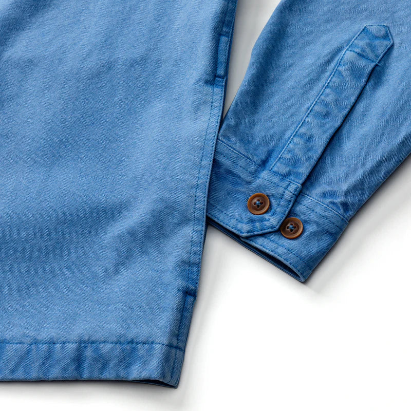 Garment Dyed Duck Canvas Jacket-Cornflower Blue